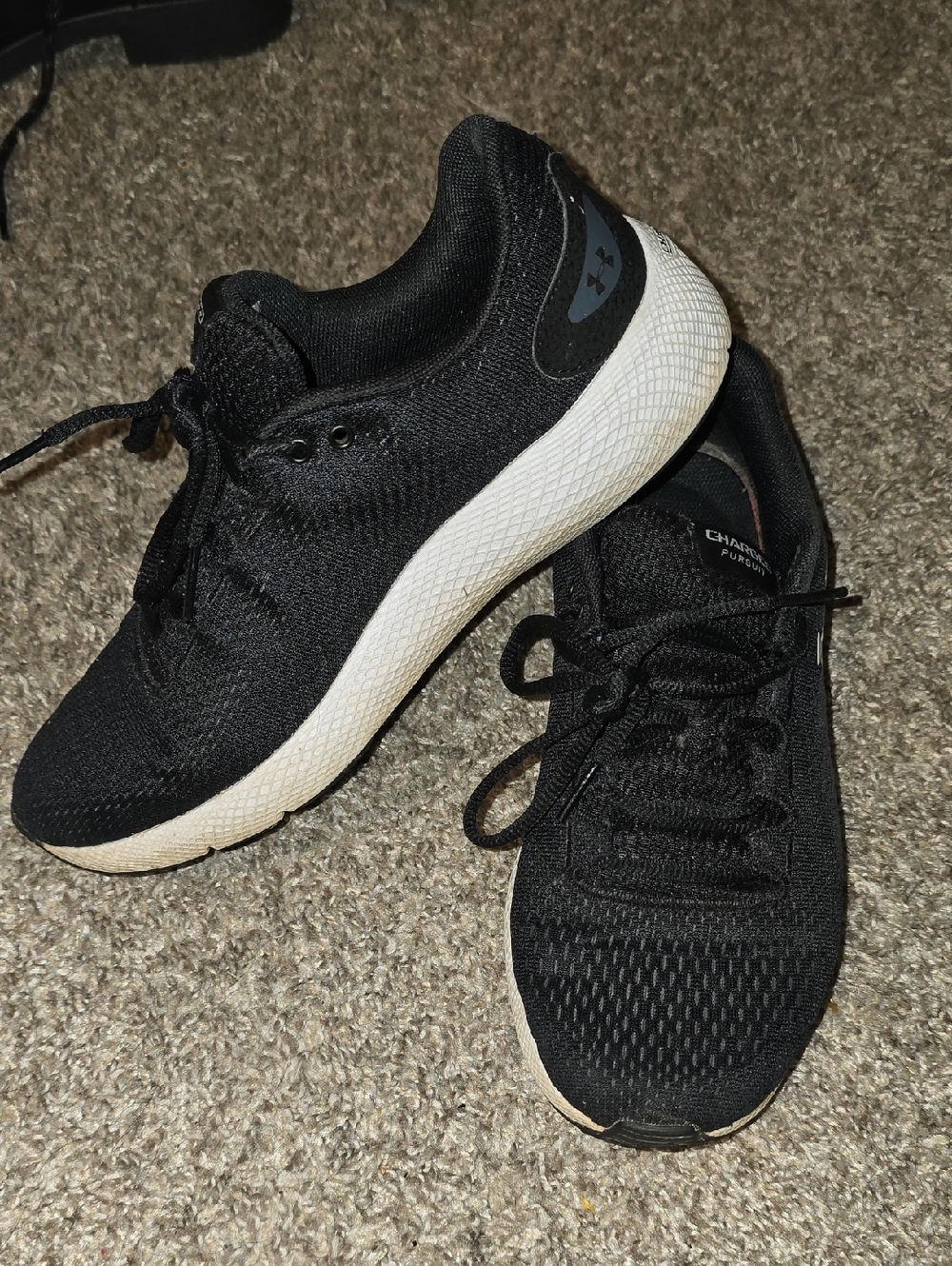 Under Armour Black Knit Sneakers with White Midsole